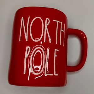 Christmas Rae Dunn "North Pole" Red Mug